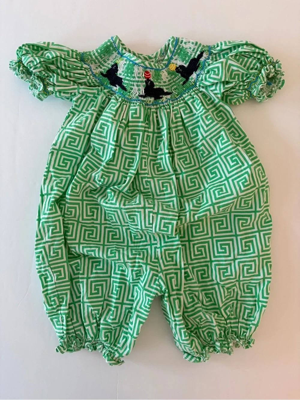 Mom And Me Infant Hand Smocked Circus Seals Baby Romper Size 6 Months